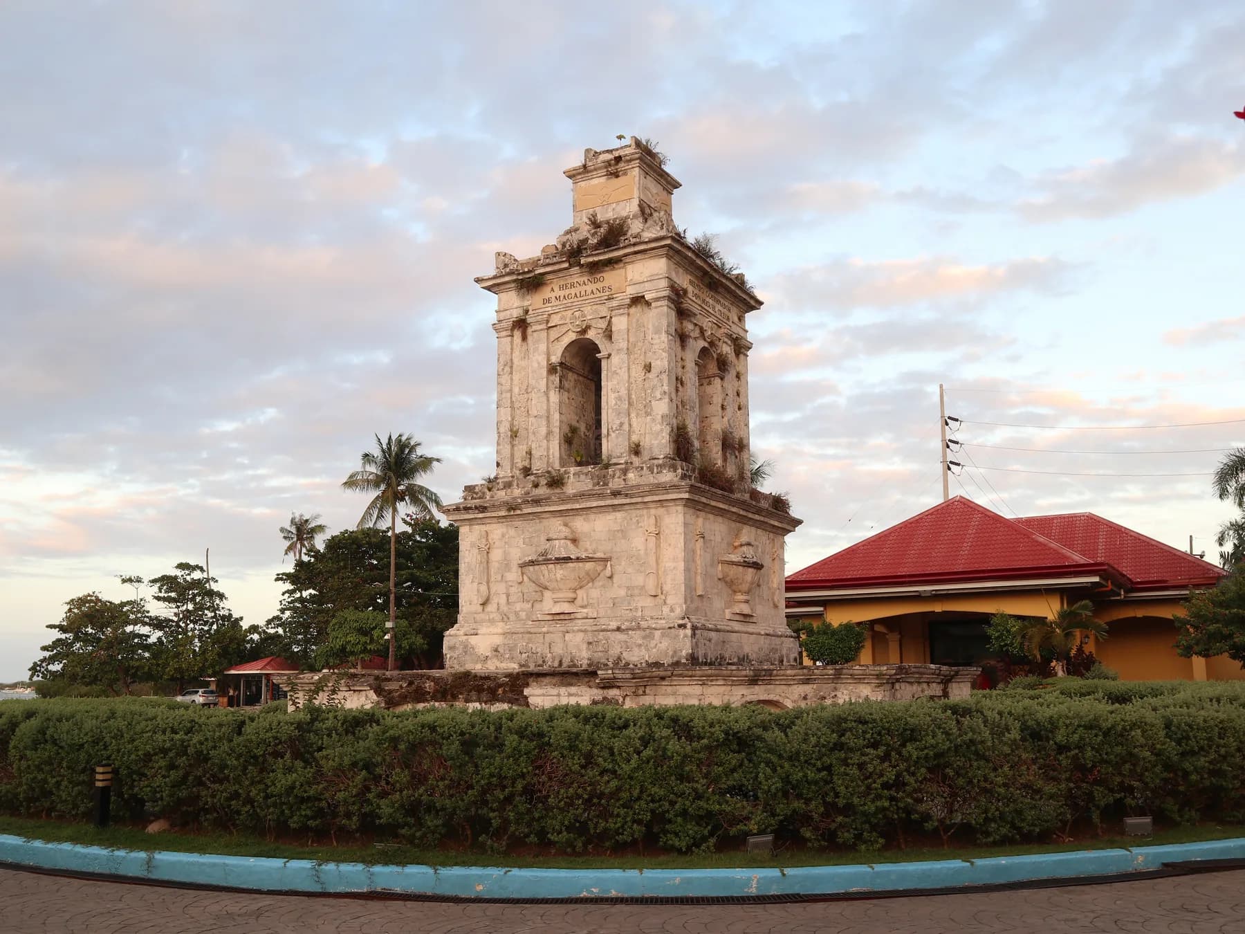 Historic Magellan monument in the grounds of Mactan Shrine