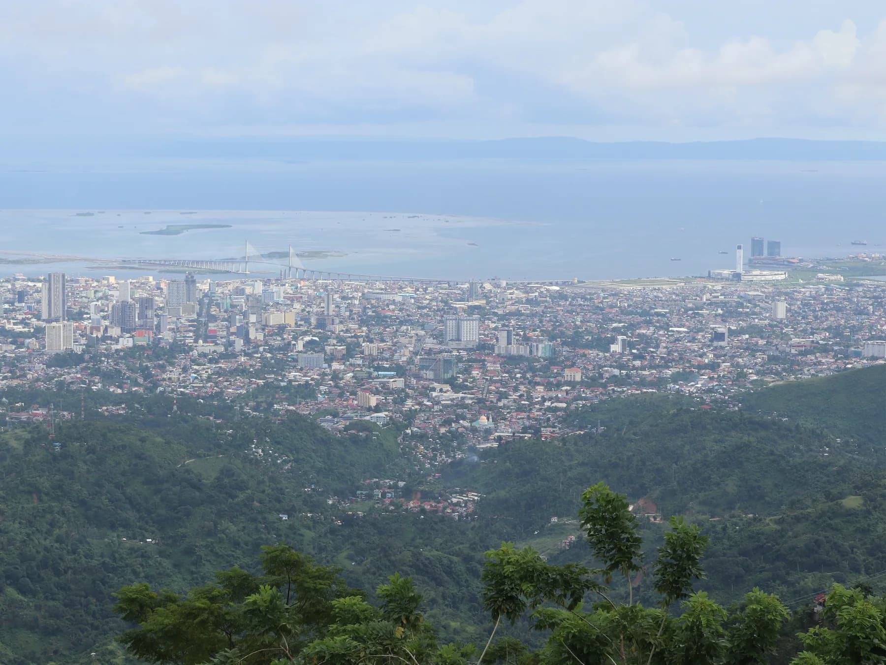Panoramic view over Cebu City photographed from Tops Lookout