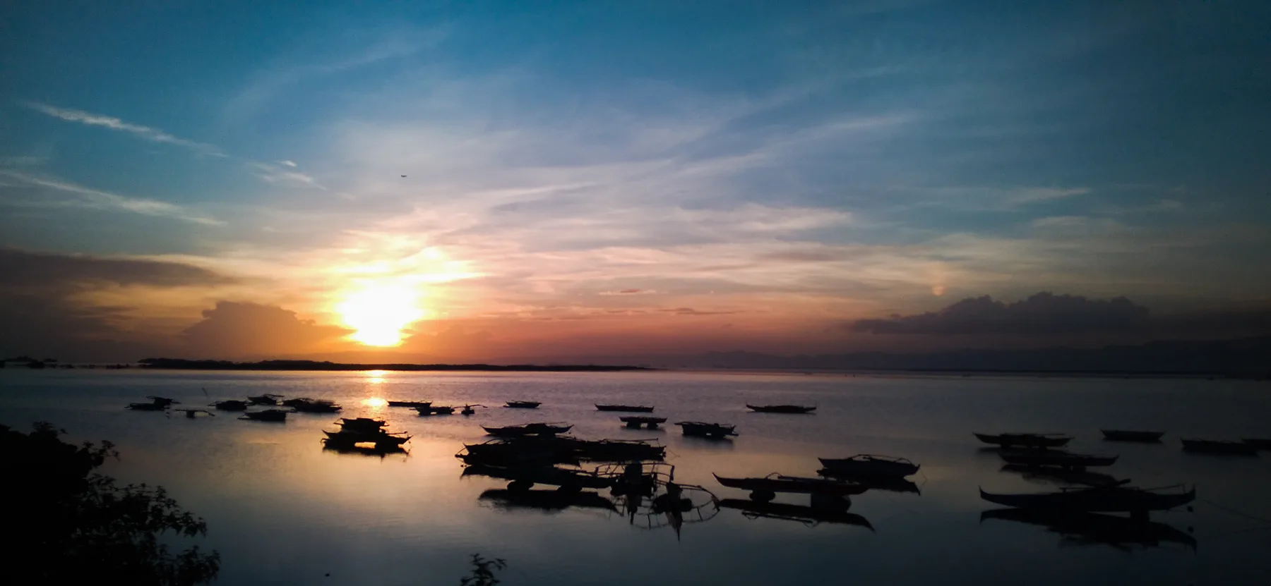 Sunset over the water in Cordova, Cebu
